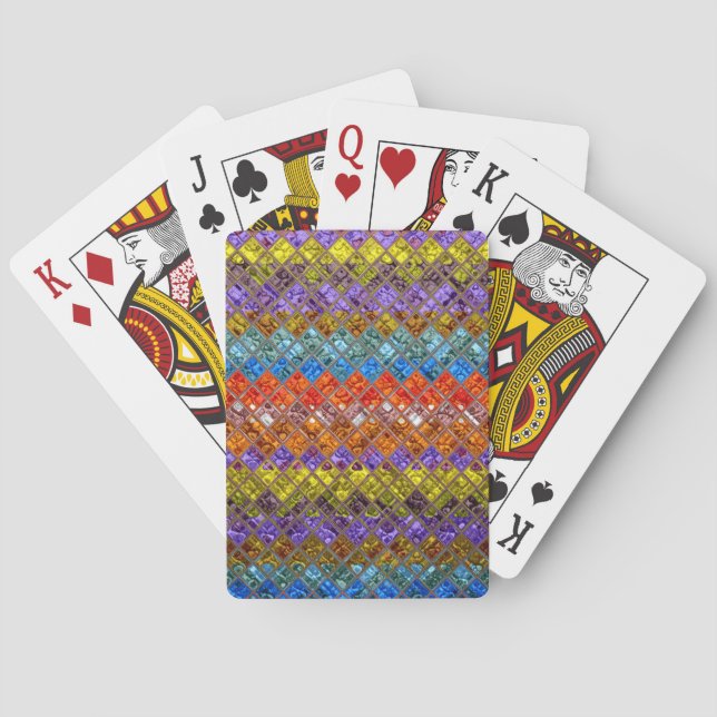 Jeu De Cartes Motif mosaïque Abstrait #4 (dos)