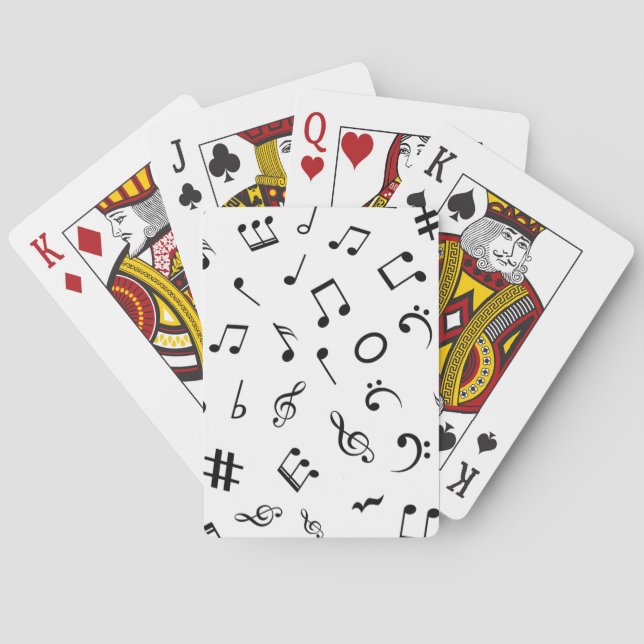 Jeu De Cartes Motif musical (dos)