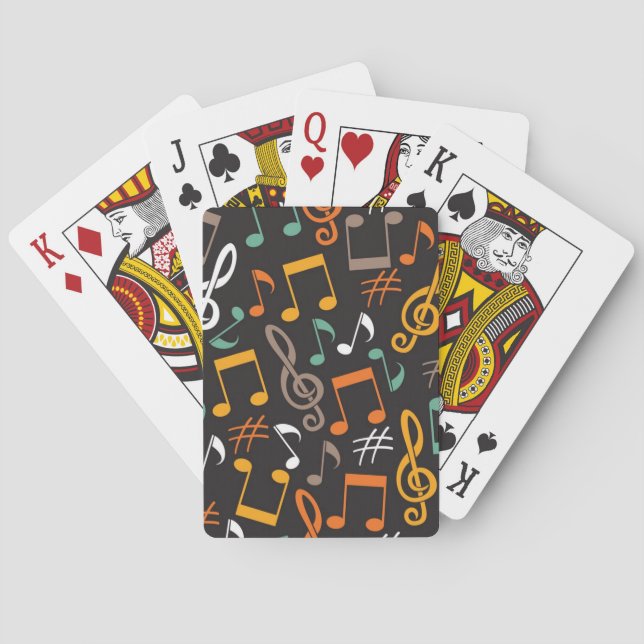 Jeu De Cartes Motif musical (dos)