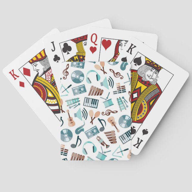 Jeu De Cartes Motif musical (dos)