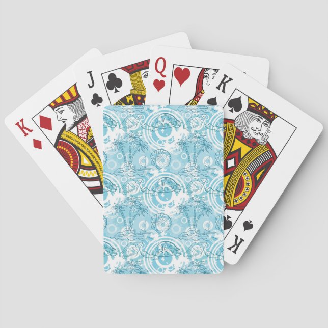 Jeu De Cartes motif océanique exotique (dos)