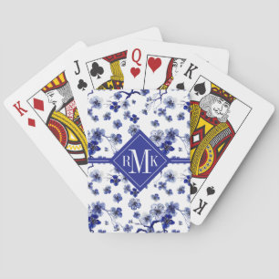 Jeu De Cartes Motif oriental de branche du monogramme   Sakura