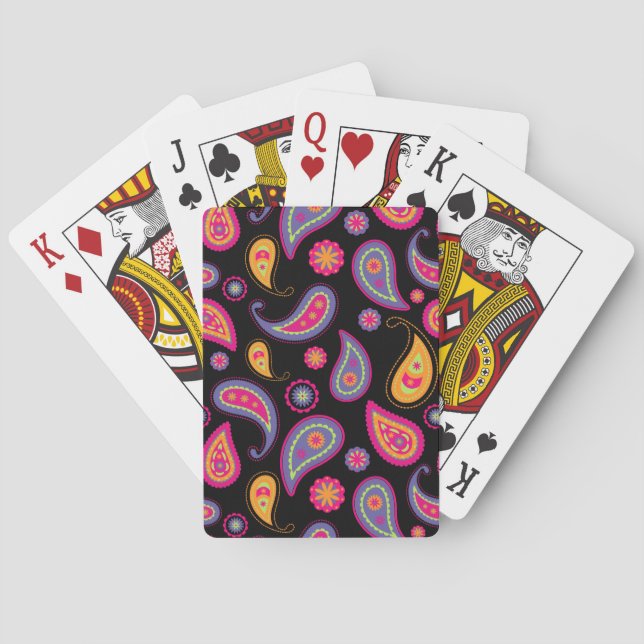 Jeu De Cartes Motif Paisley Coloré (dos)
