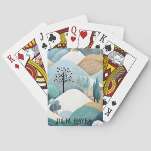 Jeu De Cartes Motif paysager Pastel