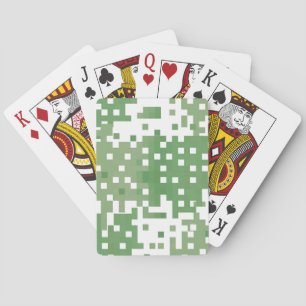 Jeu De Cartes Motif Pixel vert