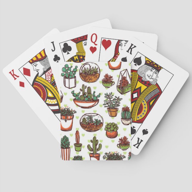 Jeu De Cartes motif plante (dos)