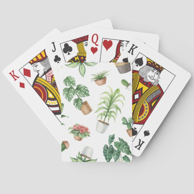 Jeu De Cartes motif plante (dos)