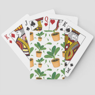 Jeu De Cartes motif plante