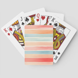 Jeu De Cartes Motif rayé aquarelle coloré lumineux