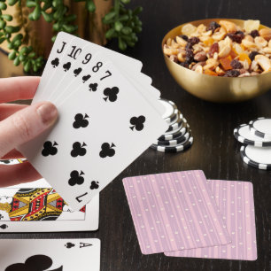 Jeu De Cartes Motif rayures de cœur rougissant