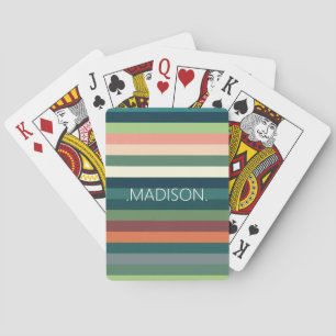 Jeu De Cartes Motif rayures de couleur
