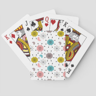Jeu De Cartes Motif rétro atomique en explosion d'étoiles