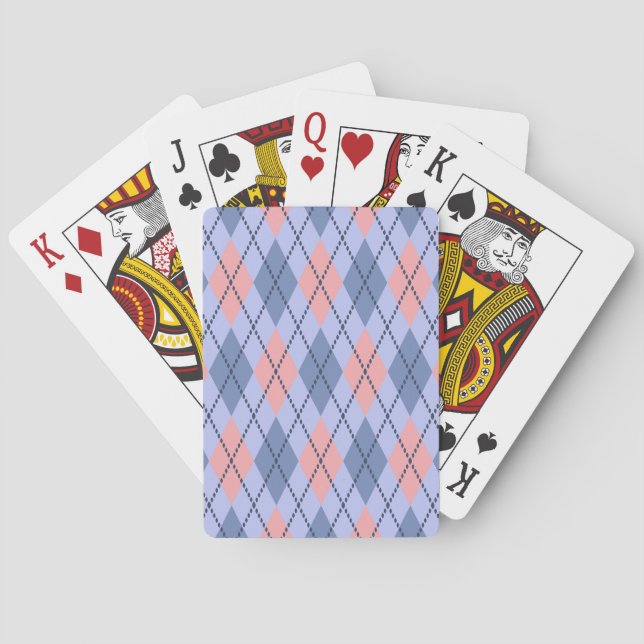 Jeu De Cartes Motif rétro en losange.  (dos)