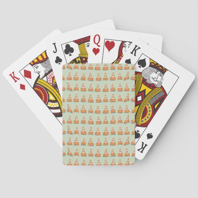 Jeu De Cartes Motif Road Cone (dos)
