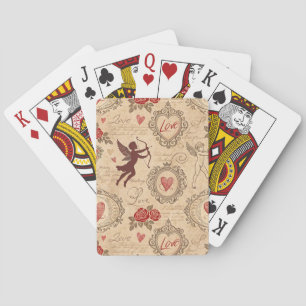 Jeu De Cartes Motif romantique de vintage Cupid (3)