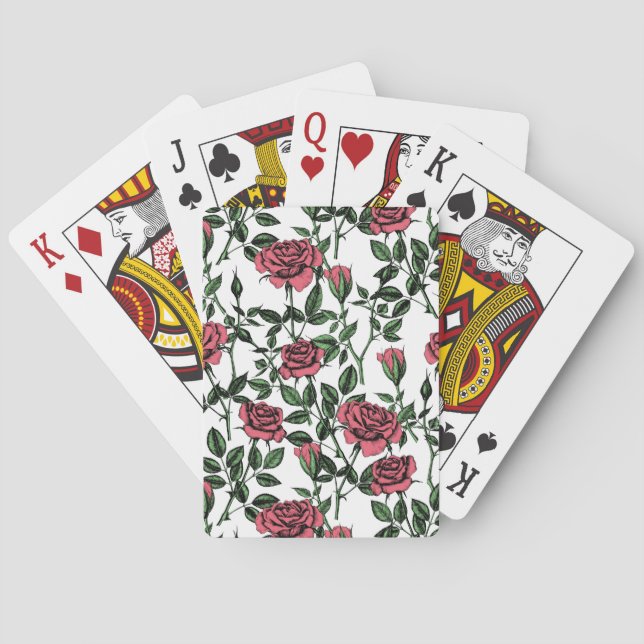 Jeu De Cartes motif rose (dos)