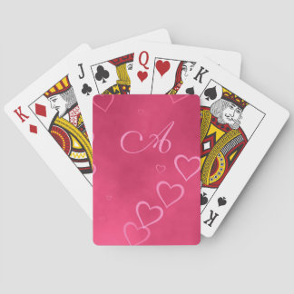Jeu De Cartes Motif rose de coeurs