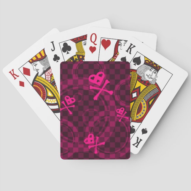 Jeu De Cartes Motif rose d'Emo avec des cercles (dos)