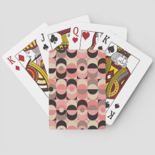 Jeu De Cartes Motif rose moderne de la moitié du siècle