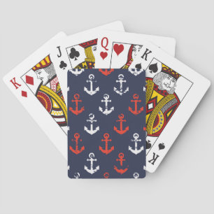 Jeu De Cartes Motif Rouge Blanc Et Bleu