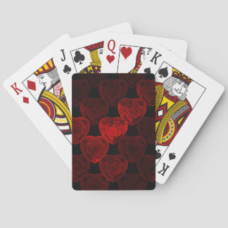 Jeu De Cartes Motif rouge de coeurs