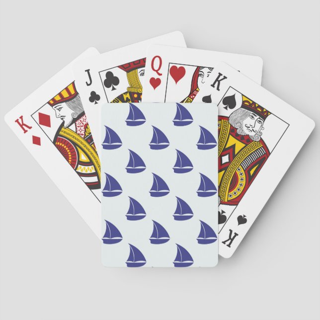 Jeu De Cartes Motif Royal Blue Sailboat (dos)