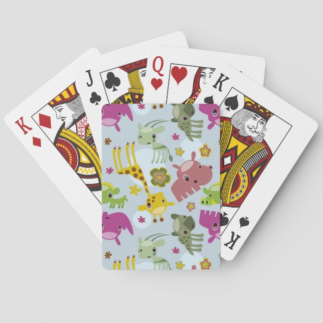 Jeu De Cartes motif safari animal (dos)