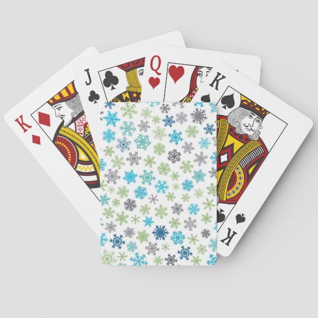 Jeu De Cartes Motif Snowflake (dos)