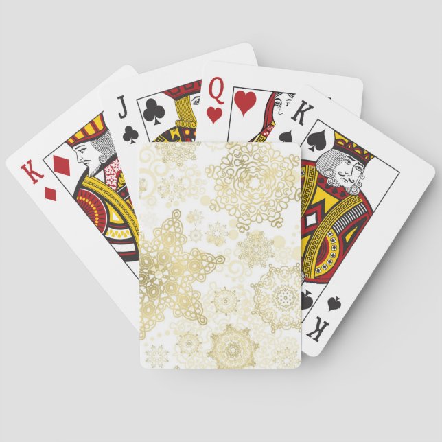 Jeu De Cartes Motif Snowflake (dos)