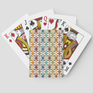 Jeu De Cartes Motif Starburst moderne du milieu du siècle