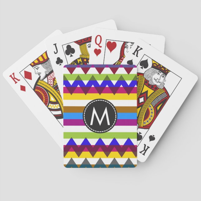 Jeu De Cartes Motif tendance Chevron Stripes #14 (dos)