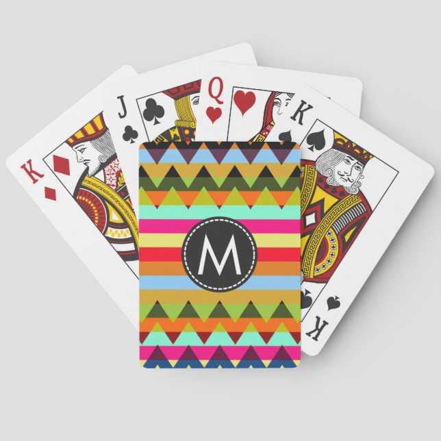 Jeu De Cartes Motif tendance Chevron Stripes #16 (dos)