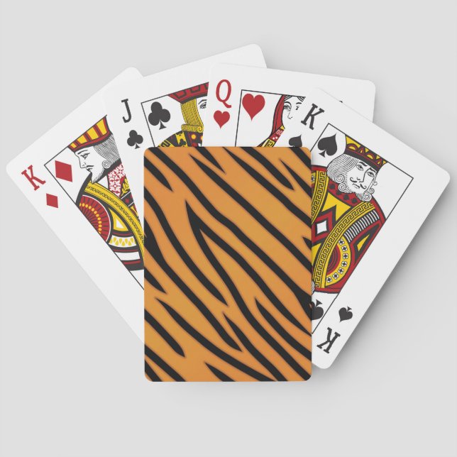 Jeu De Cartes Motif Tiger Stripe (dos)