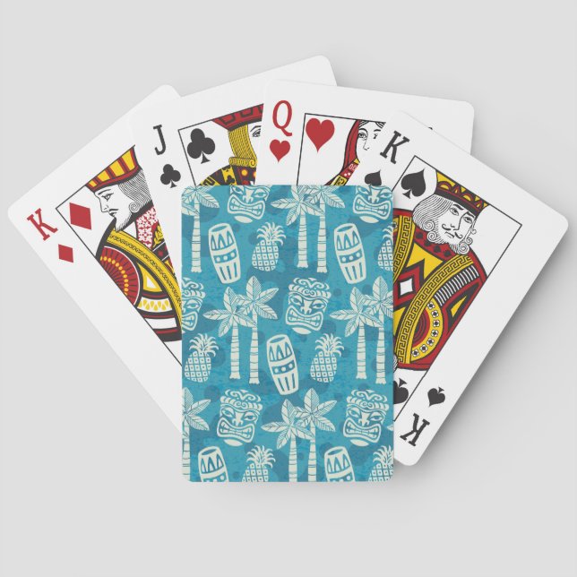 Jeu De Cartes Motif Tiki moderne du milieu du siècle rétro (dos)