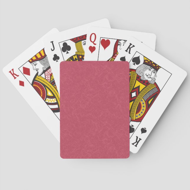 Jeu De Cartes Motif tourbillonnant rose profond texturé (dos)