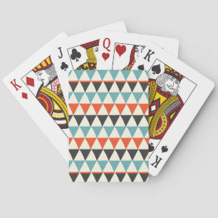 Jeu De Cartes Motif triangle moderne rétro du milieu du siècle