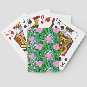 Jeu De Cartes Motif tropical aux fleurs de la jungle