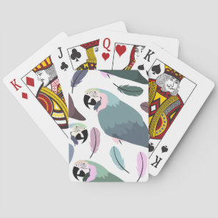 Jeu De Cartes Motif tropical de perroquets modernes