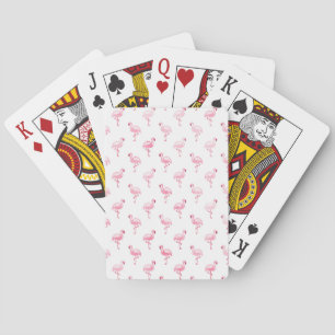 Jeu De Cartes Motif tropical rose frais de Flamant rose sur le