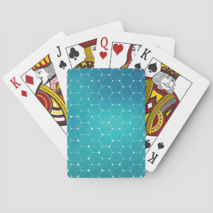 Jeu De Cartes Motif Turquoise d'ADN bleu