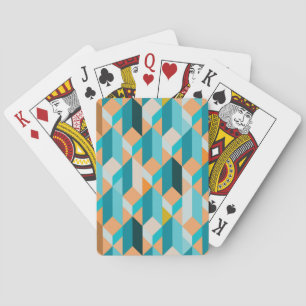 Jeu De Cartes Motif turquoise Et Orange