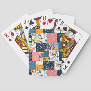Jeu De Cartes Motif vintage à écailles florales (4)