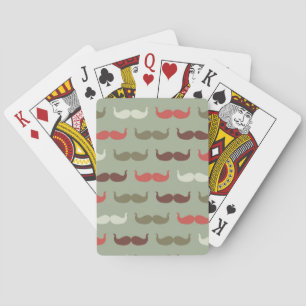 Jeu De Cartes Motif vintage avec la moustache