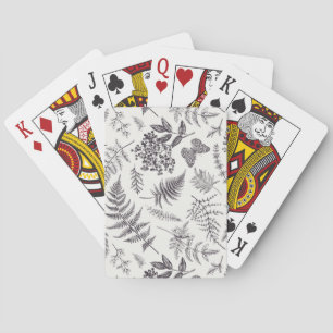 Jeu De Cartes Motif vintage Botany et Papillon