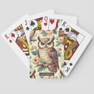 Jeu De Cartes Motif vintage Cute Owl