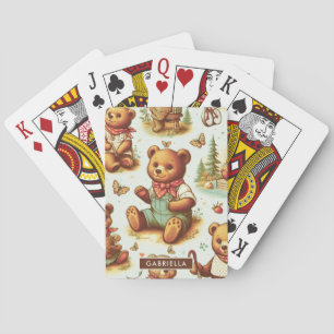 Jeu De Cartes Motif vintage Cute Teddy Bear