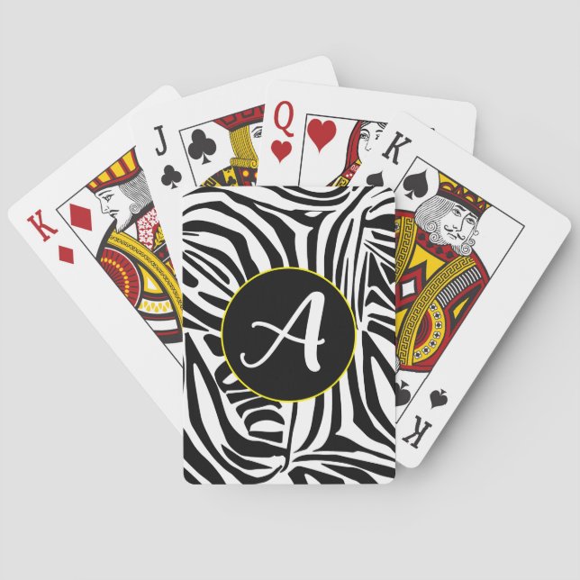 Jeu De Cartes Motif Zèbre (dos)