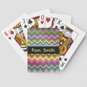 Jeu De Cartes Motif ZIGZAG - couleur + votre texte