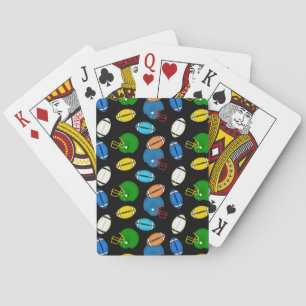 Jeu De Cartes Motifs de thème sportif de ballons et de casques d