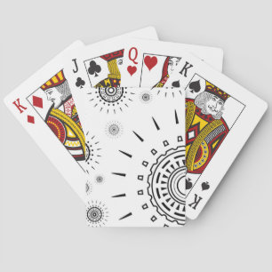 Jeu De Cartes Motifs d'éclats noirs sur fond blanc